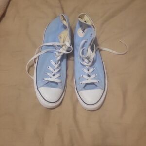 Light Blue High-Top Sneakers